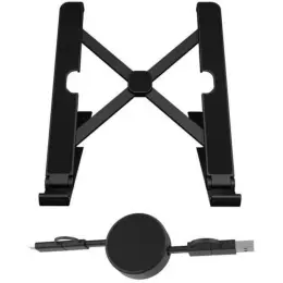 Brela @memorii Recycled Laptop Stand & Retractable Cable Set Black Display